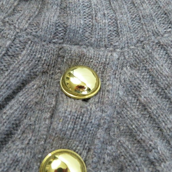 Halogen Sweater Brown Button Raglan Sleeves - Picture 5 of 7